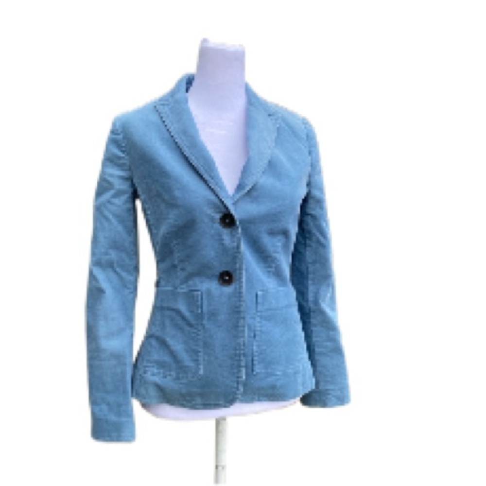 Boden Blue Corduroy Tailored Blazer Jacket Size 2P - Picture 12 of 12